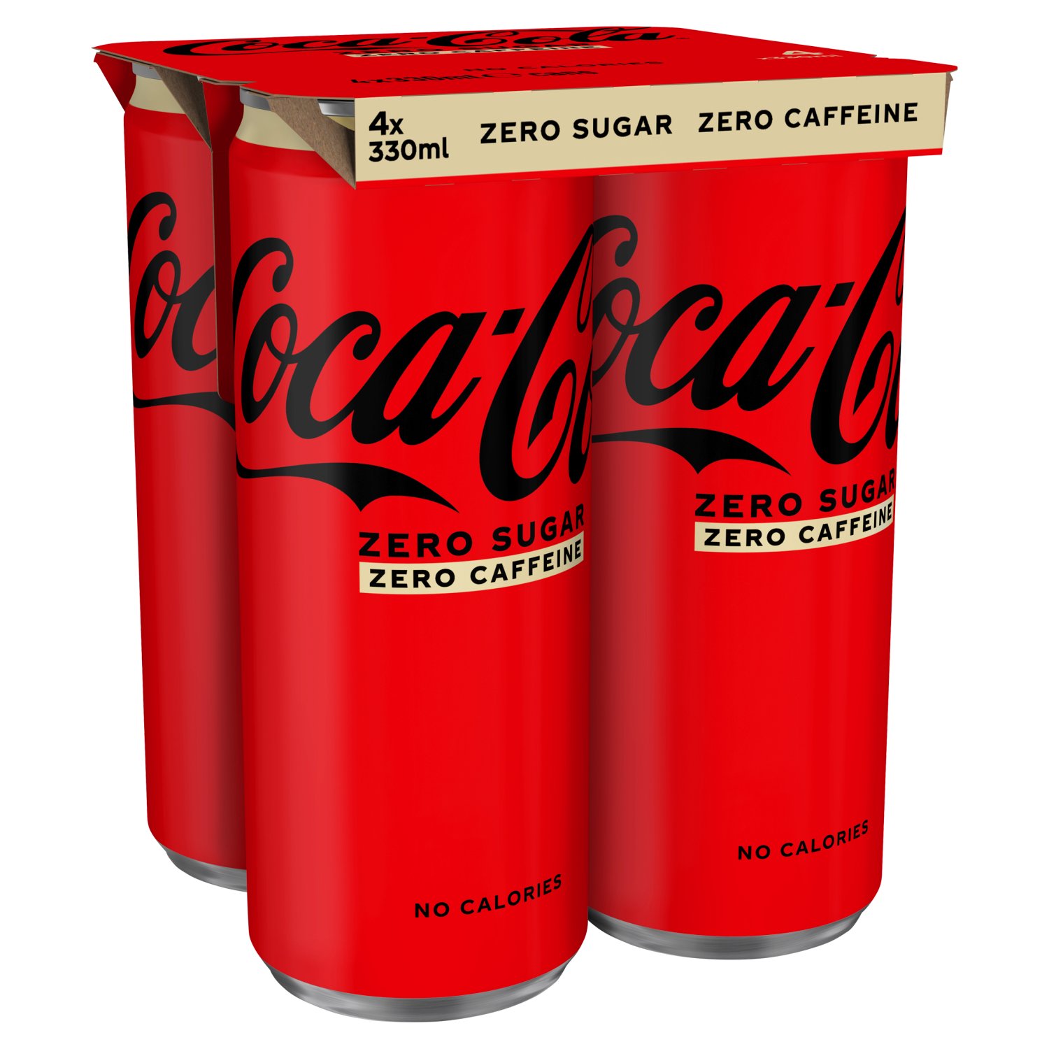 Coke Zero Caffeine Free 4 Pack Cans (330 ml)