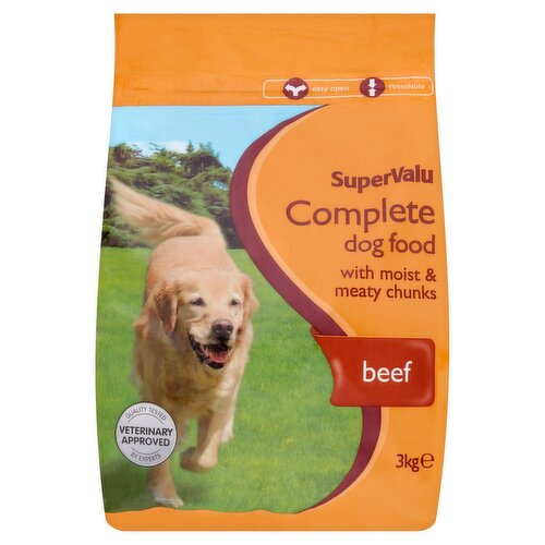 SuperValu Complete Moist & Meaty Chunks with Beef Dog Food (3 kg)