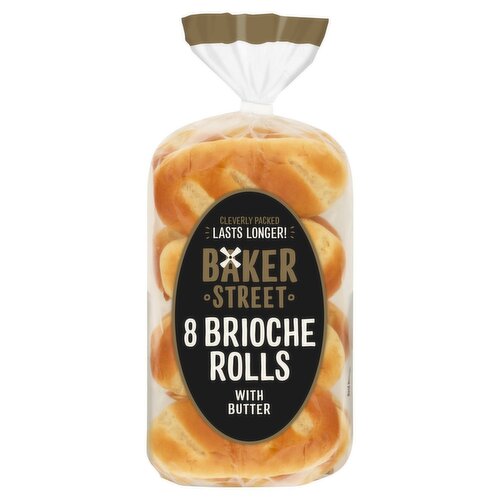 Baker Street Brioche Rolls 8 Pack (280 g)