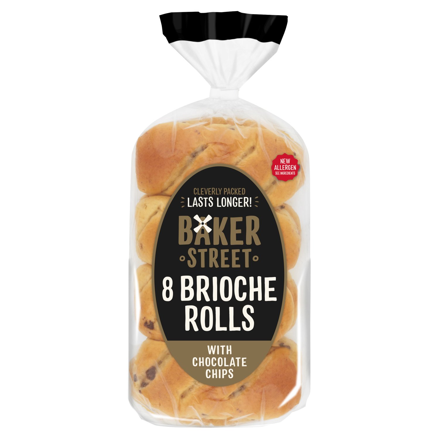 Baker Street Brioche Rolls with Choc Chips 8 Pack (280 g)