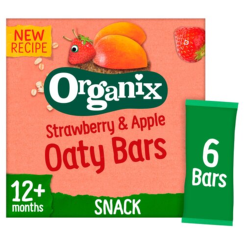 Organix Strawberry & Apple Soft Oaty Bar 12 Months 6 Pack (23 g)