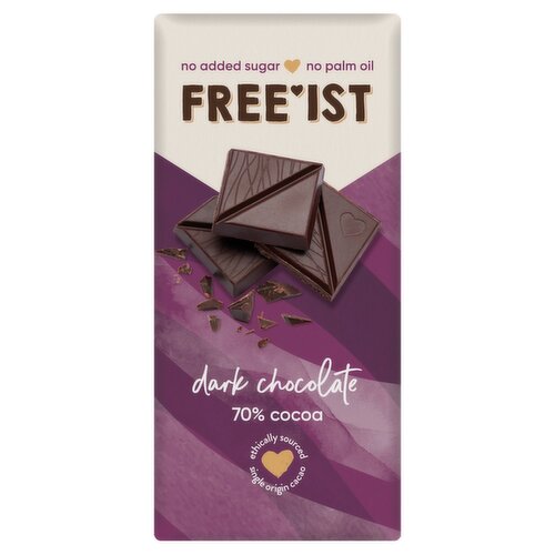 Free'ist No Added Sugar Dark Chocolate 70% Cocoa (70 g)