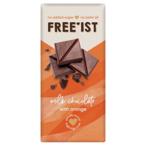 Free'ist No Added Sugar Milk Chocolate with Orange (70 g)