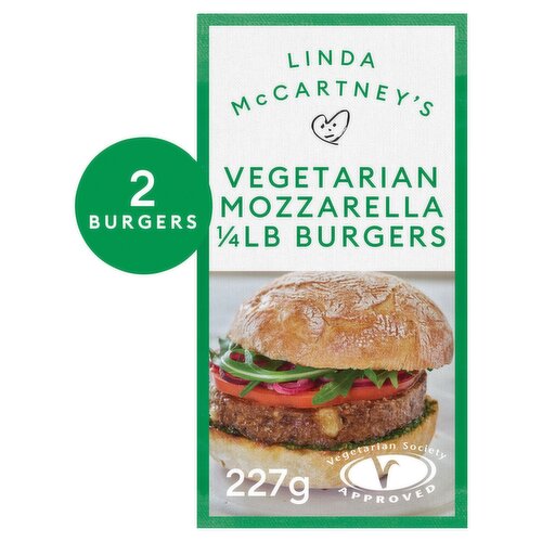 Linda Mccartney Vegetarian Mozzarella 1/4lb Burger (113 g)