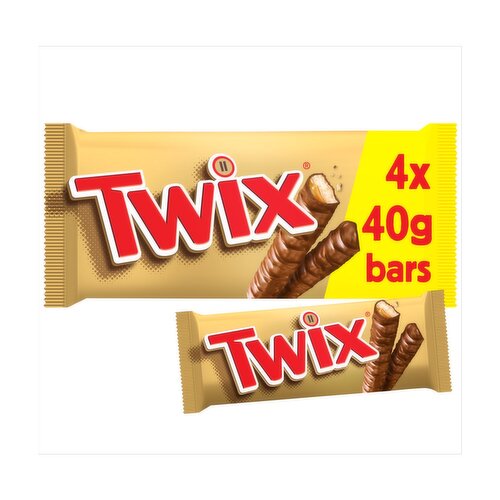 Twix 2 Finger Chocolate Biscuit Bars 4 Pack  (40 g)