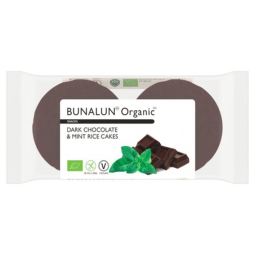 Bunalun Organic Dark Chocolate & Mint Rice Cakes (100 g)