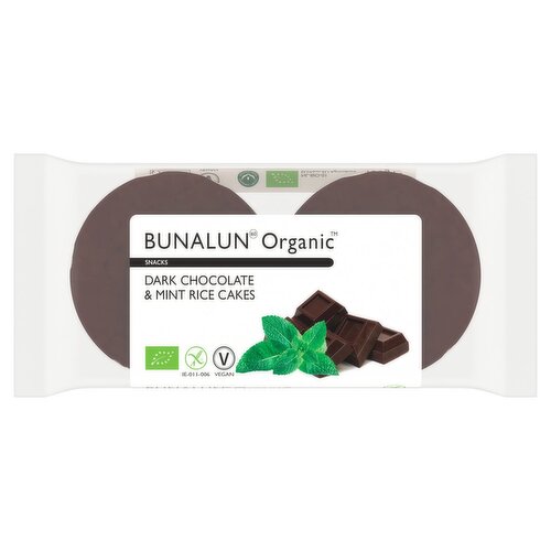 Bunalun Organic Dark Chocolate & Mint Rice Cakes (100 g) Storefront EN