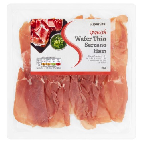 SuperValu Spanish Wafer Thin Serrano Ham (100 g)