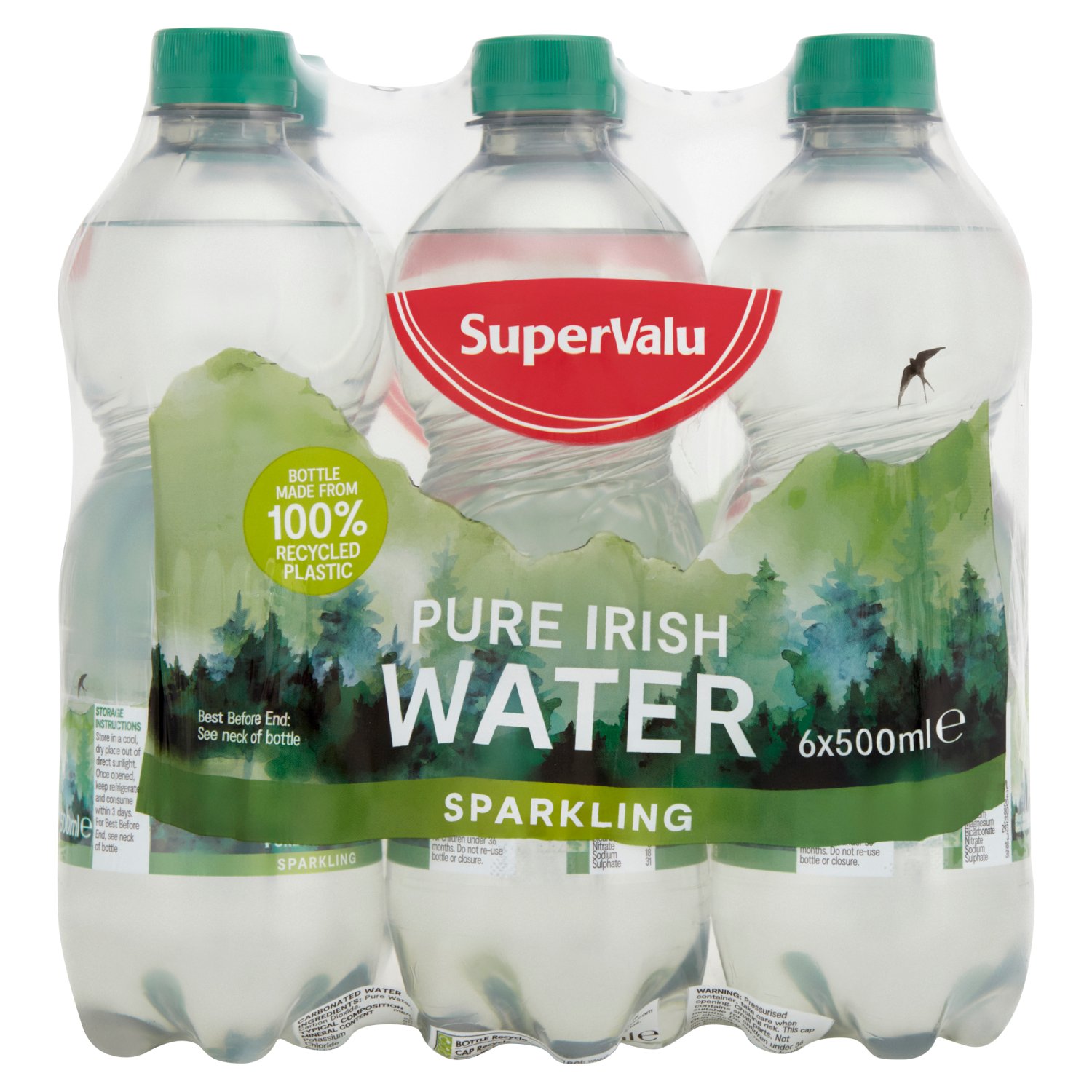 SuperValu Pure Irish Water Sparkling 6 x 500ml