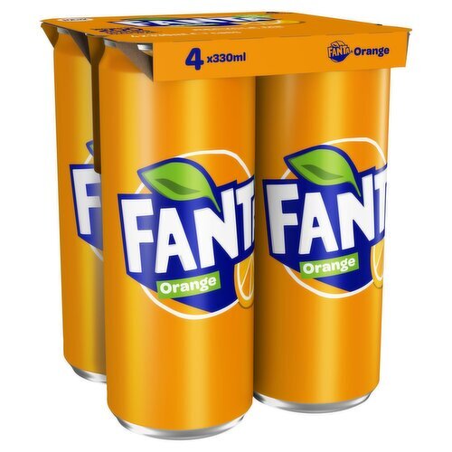 Fanta Orange Cans 4 Pack (330 ml)