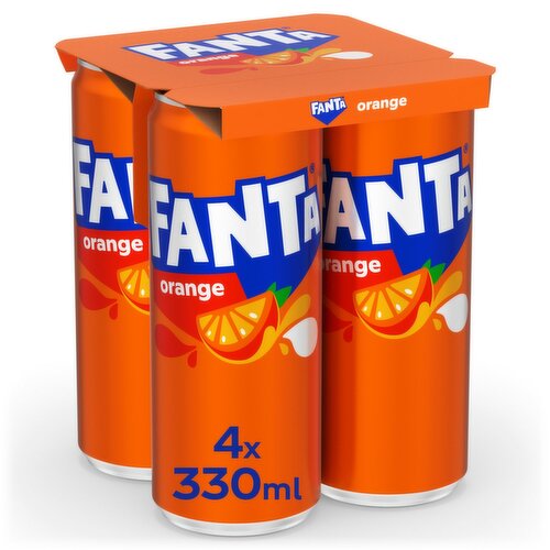 Fanta Orange Can 4 Pack (330 ml)