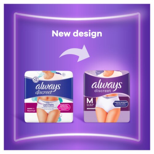 Always incontinence range Discreet pads normal 12 pack - Pharmacy Products