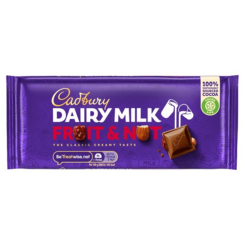 Cadbury Dairy Milk Fruit & Nut Bar (110 g) - Storefront EN