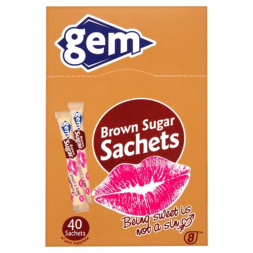 Gem Brown Sugar Sachets (40 Piece)