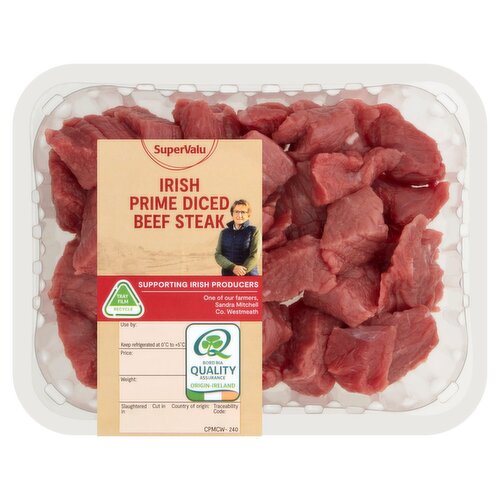 SuperValu Fresh Irish Lean Diced Beef (410 g)