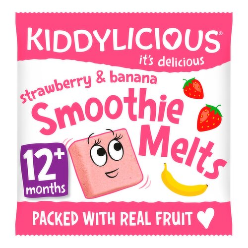 Kiddylicious Strawberry & Banana Smoothie Melts 12+ Months (6 g)