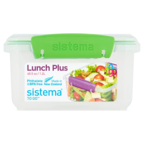 Sistema Salad To Go 1.1L Lunch Box Food Container with Removeable Tray &  Cutlery