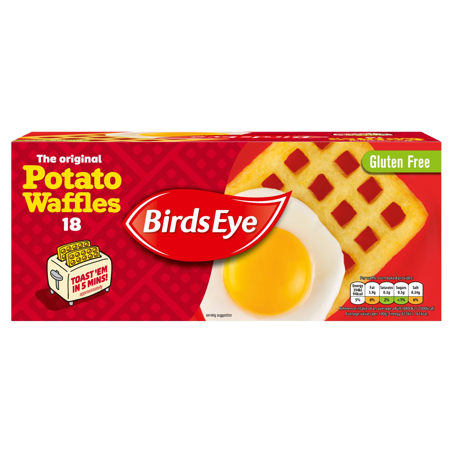 Birds Eye Potato Waffles 18 Pack (1.02 kg)
