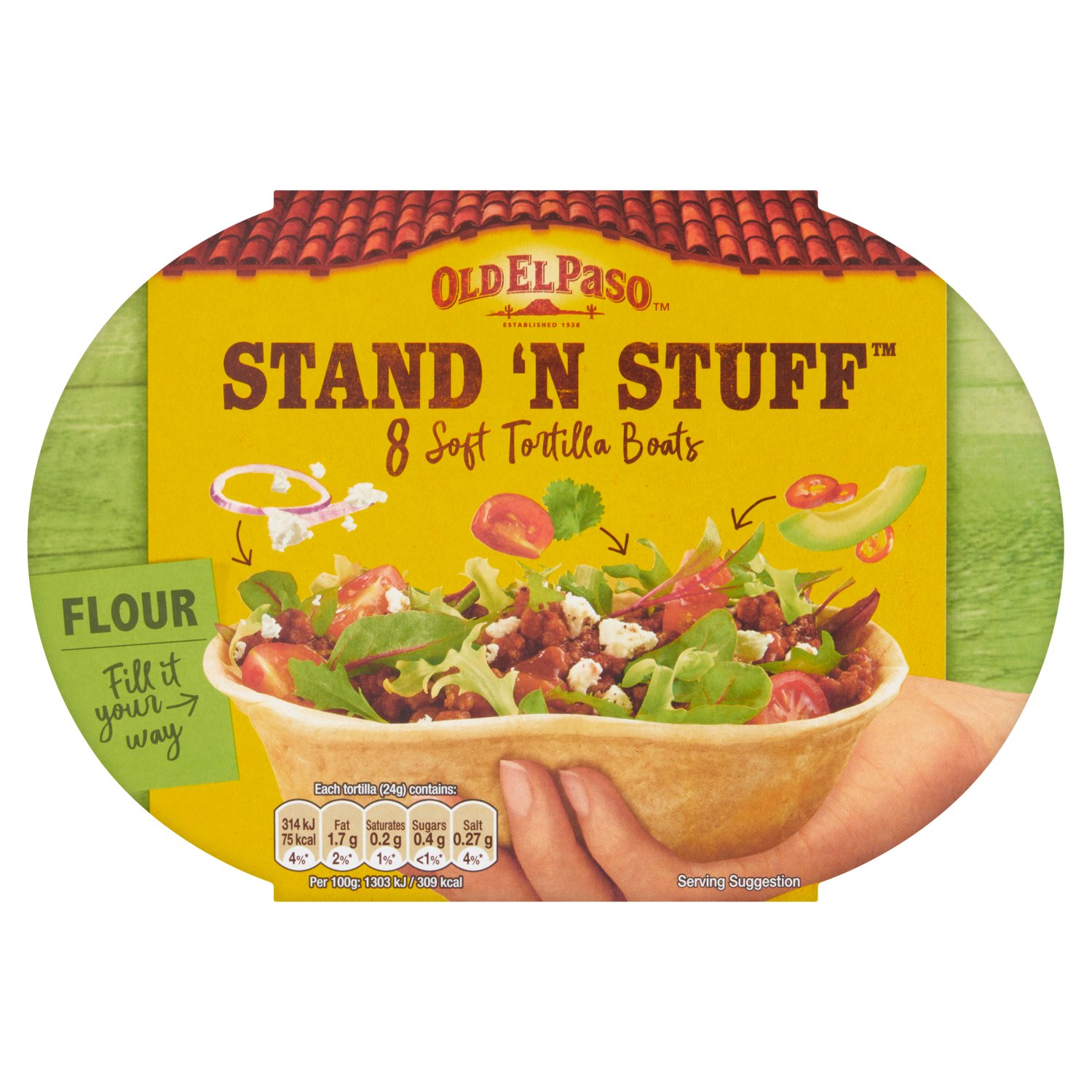 Old El Paso Stand 'N' Stuff Tortillas 8 Pack (193 g)