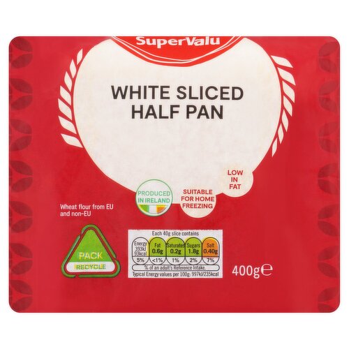 SuperValu White Sliced Half Pan (400 g)