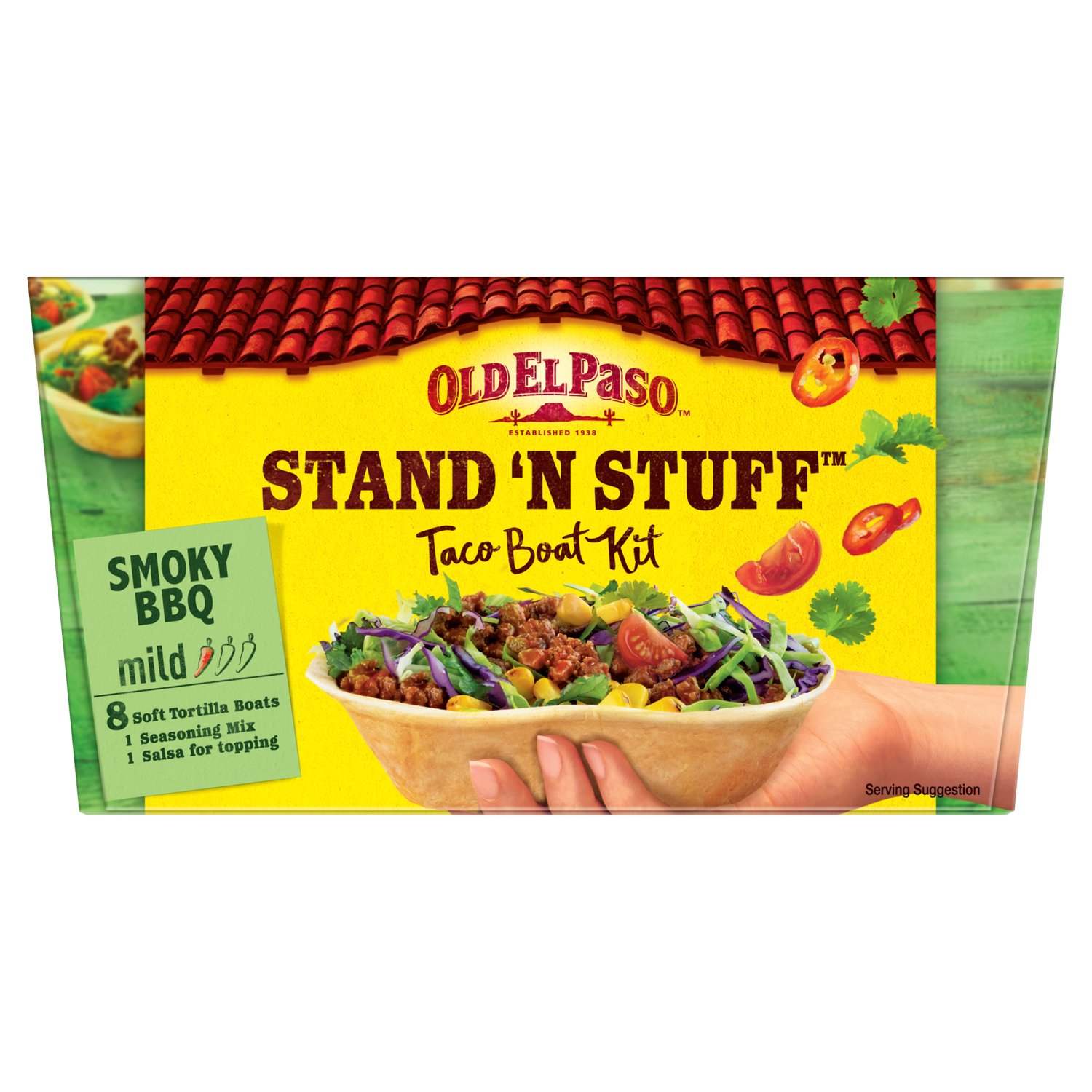 Old El Paso Smoky BBQ Stand 'N' Stuff Taco Kit (350 g)