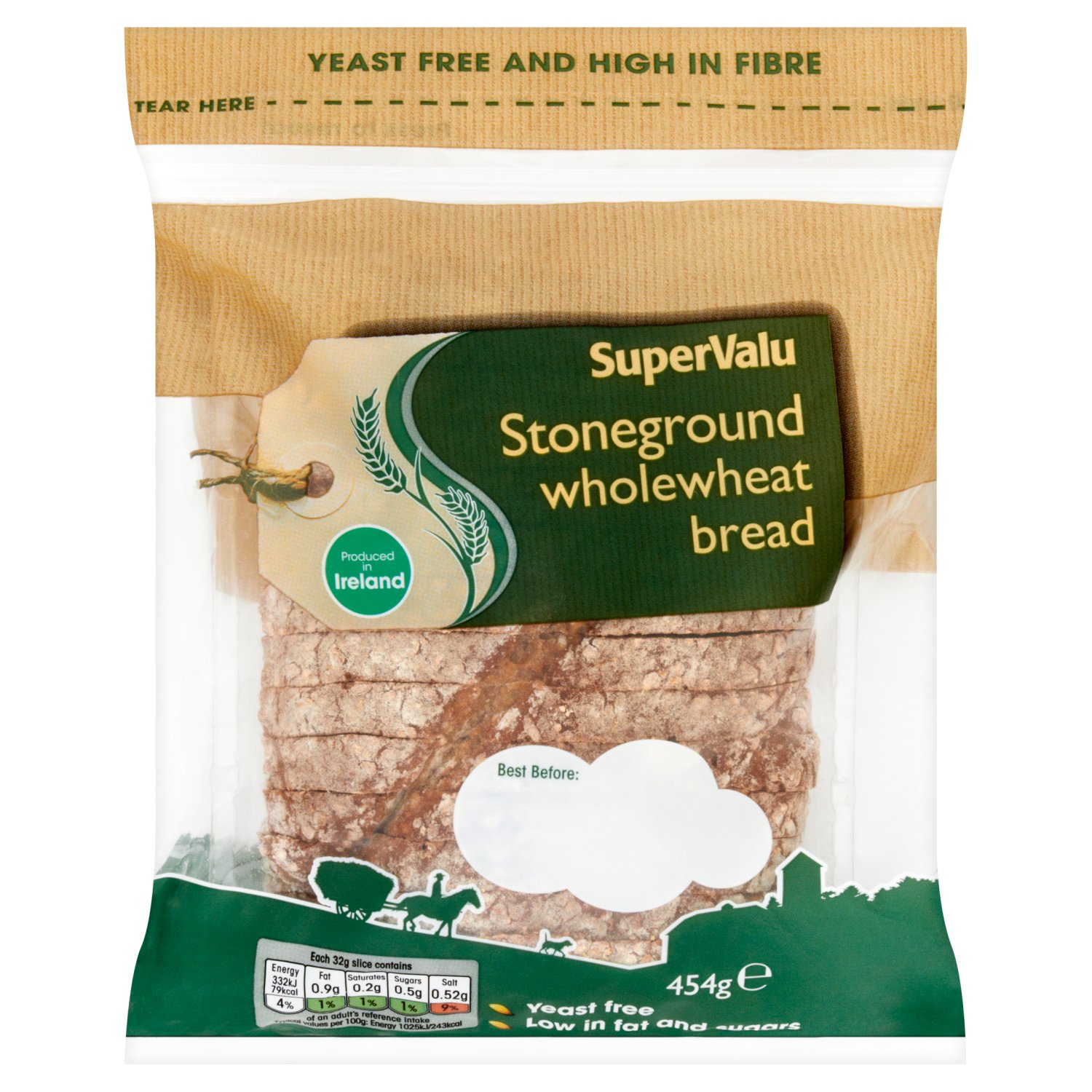 SuperValu Stoneground Wholewheat Bread (454 g)
