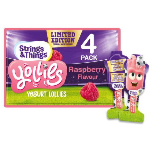 Strings & Things Yollies Yogurt Lollies Raspberry 4 Pack (100 g)