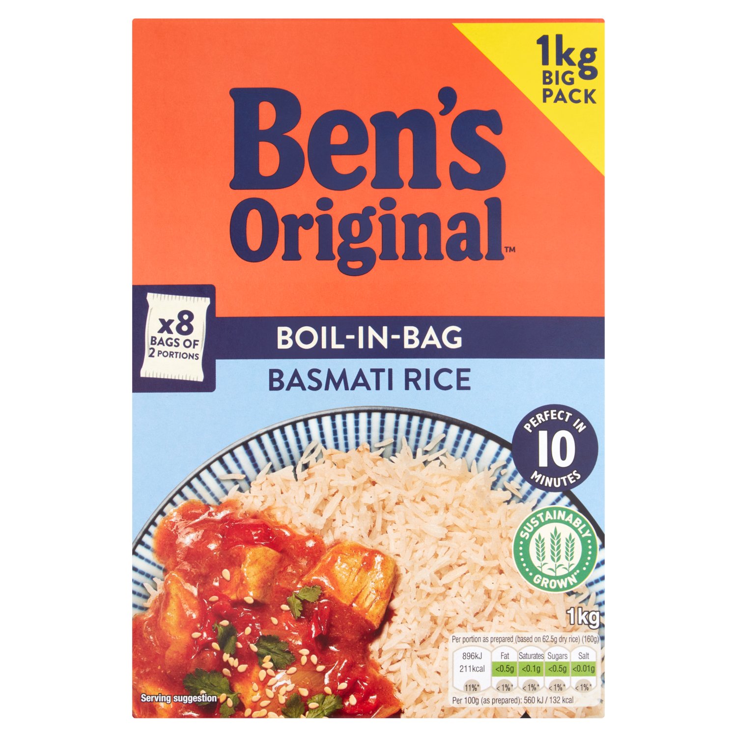 Ben's Original Boil in the Bag Basmati Rice (1 kg)
