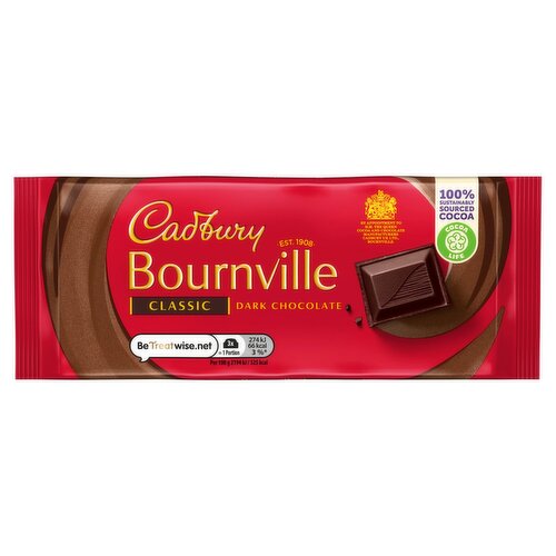 Cadbury Bournville Classic Dark Chocolate Bar (100 g) - Storefront EN