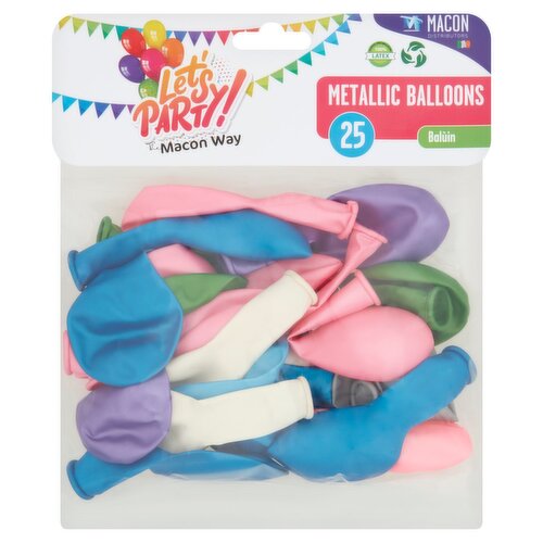 Macon Metallic Balloons 25 Pack (25 Piece)