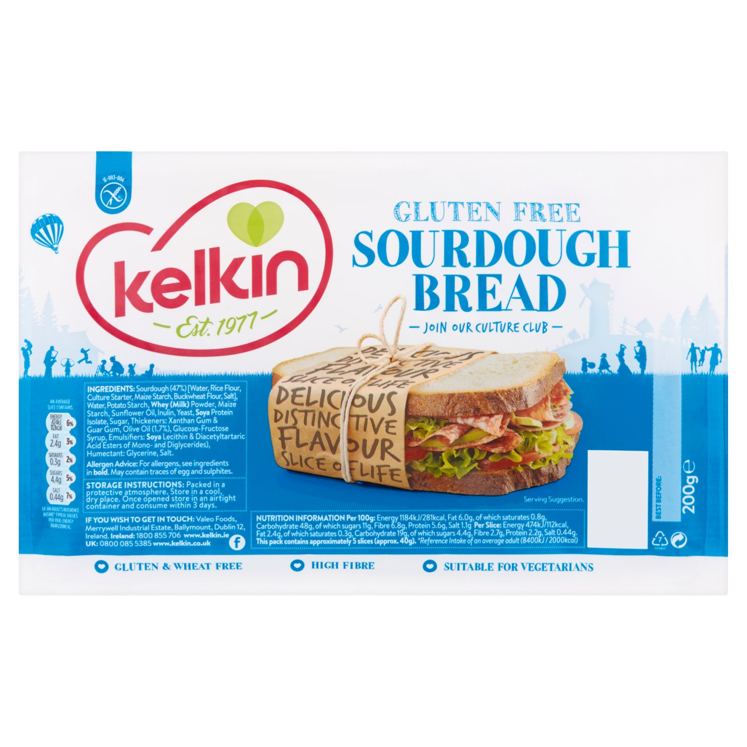 Kelkin Gluten Free Sourdough Bread (200 g)