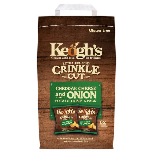 Keoghs Crinkle Cut Cheese & Onion Multipack (180 g)