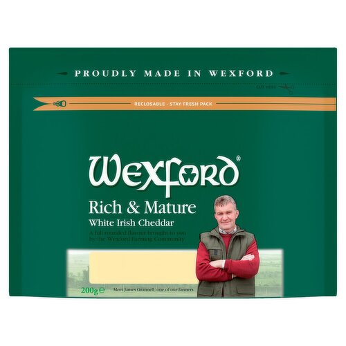 Wexford Rich & Mature White Irish Cheddar (200 g)