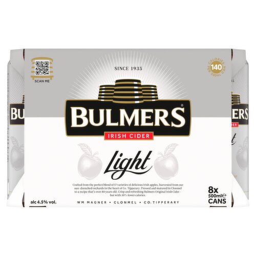 Bulmers Light Cider Can 8 Pack (500 ml)