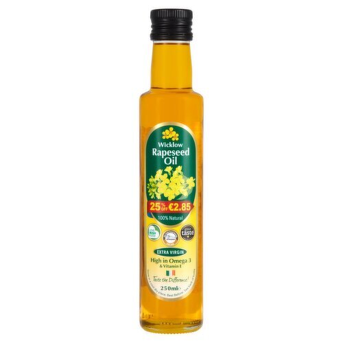 Wicklow Rapeseed Oil Extra Virgin 25% Extra Free (250 ml)