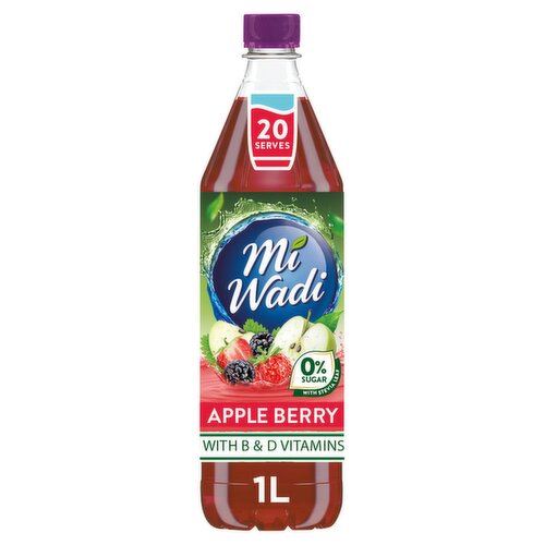 Miwadi Zero Apple/Berry Squash (1 L)