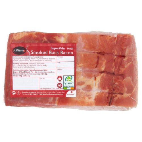 SuperValu Fresh Irish Irish Smoked Back Bacon Joint (1 kg)
