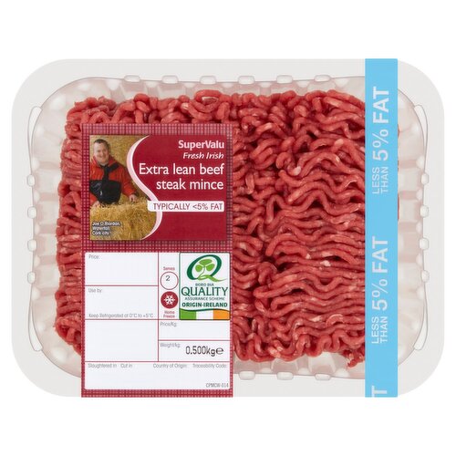 SuperValu Fresh Irish Extra Lean Round Steak Mince (500 g) - Storefront EN