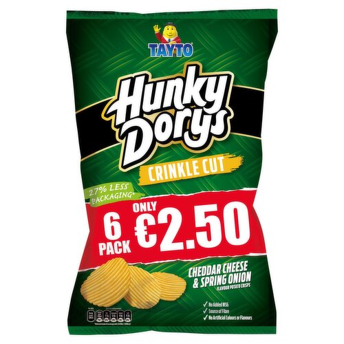 Tayto Hunky Dory Cheddar Cheese & Spring Onion 7 Pack (25 g)