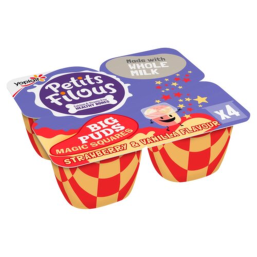 Yoplait Petits Filous Strawberry & Vanilla Yogurt 4 Pack (80 g)