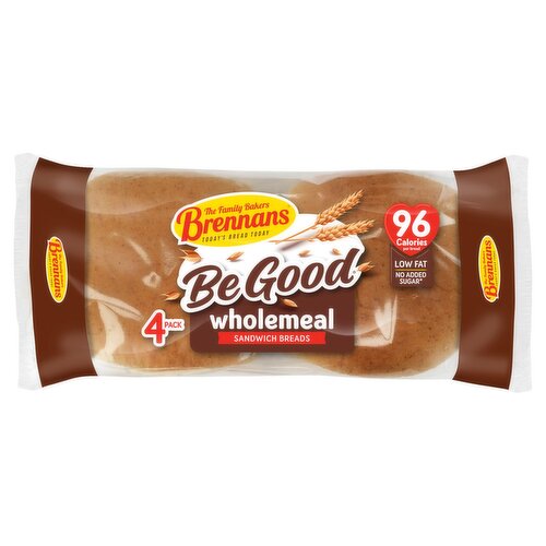 Brennans Wholemeal Sandwich Breads 4 Pack (160 g)