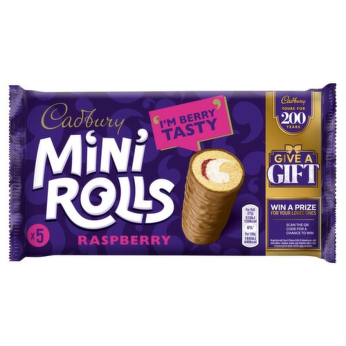 Cadbury Raspberry Mini Roll 5 Pack (143 g)