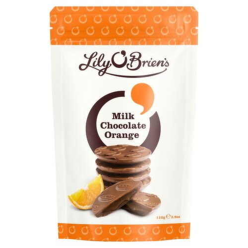 Lily O'Brien's Milk Chocolate Orange Bag (110 g) Storefront EN