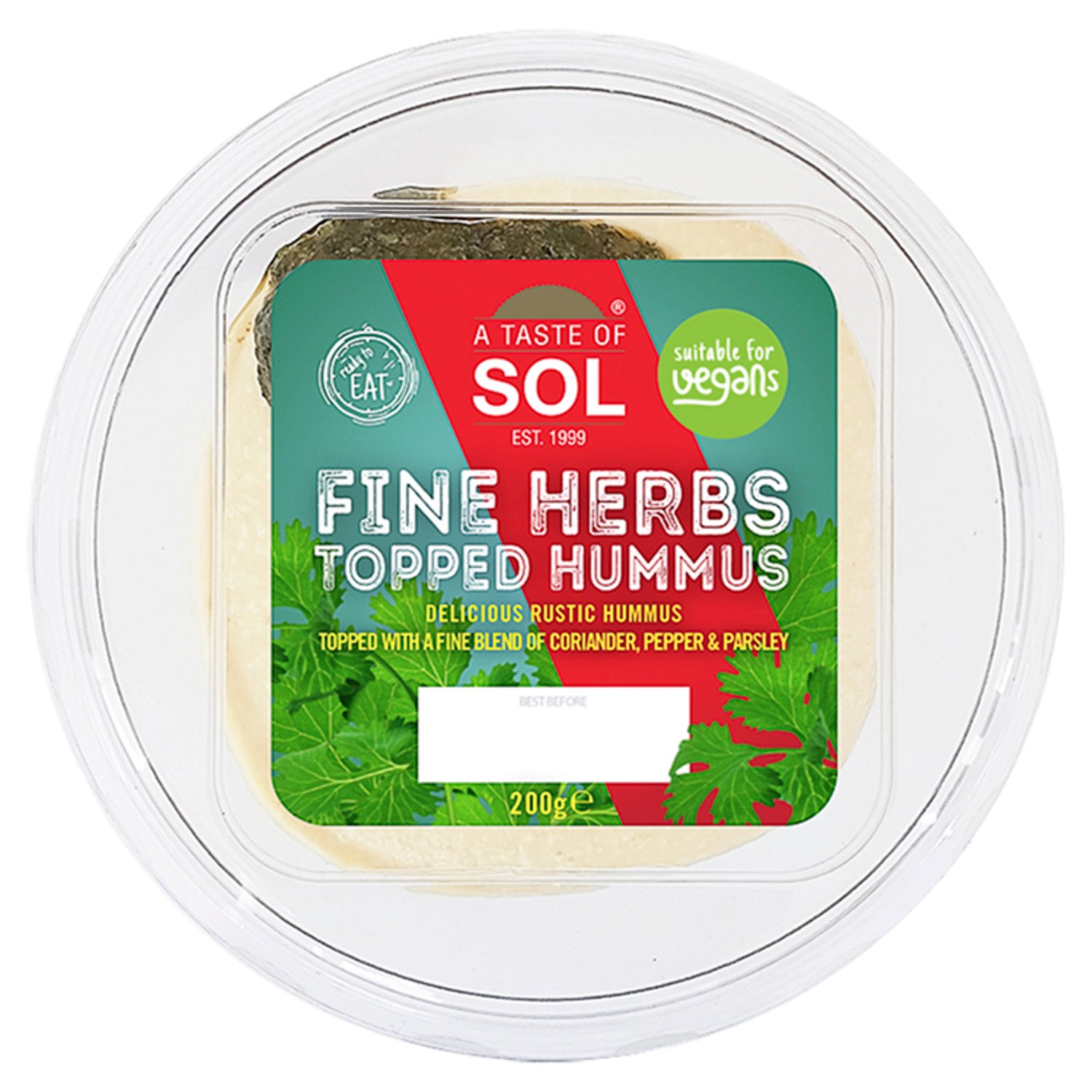 Sol Fine Herbs Topped Hummus (200 g)