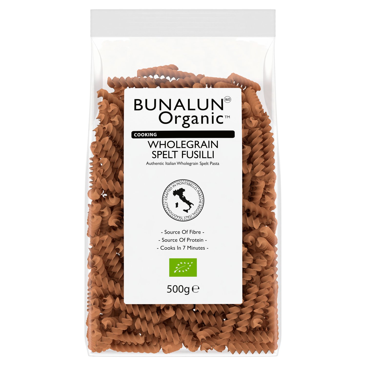 Bunalun Organic Spelt Wholegrain Fusilli (500 g)