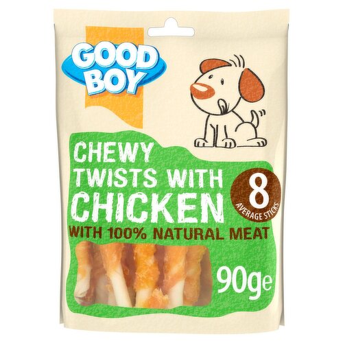 Good Boy Chewy Twists With Chicken Dog Treats (90 g)