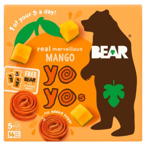 Bear Mango Yoyo Pure Fruit Rolls 5 Pack (100 g)