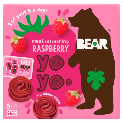 Bear Raspberry Yoyo Pure Fruit Rolls 5 Pack (100 g)