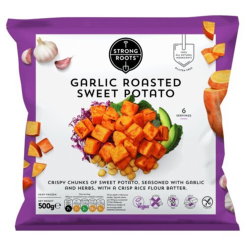 Strong Roots Garlic Roasted Sweet Potato (500 g) - Storefront EN