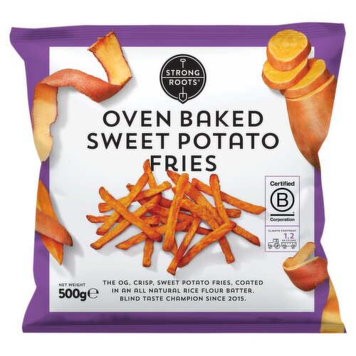 Strong Roots Oven Baked Sweet Potato Fries (500 g) Storefront EN